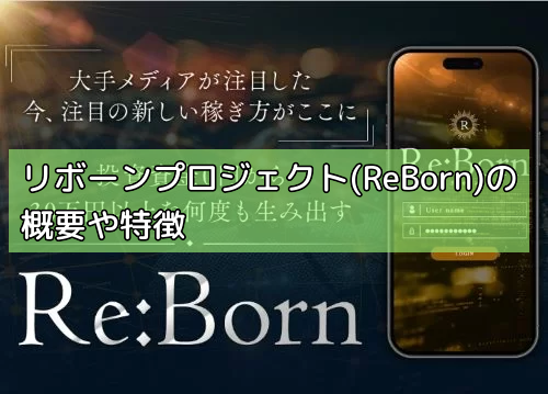 リボーンプロジェクト(ReBorn)の概要や特徴の画像 リボーンプロジェクト(ReBorn)の概要や特徴の画像